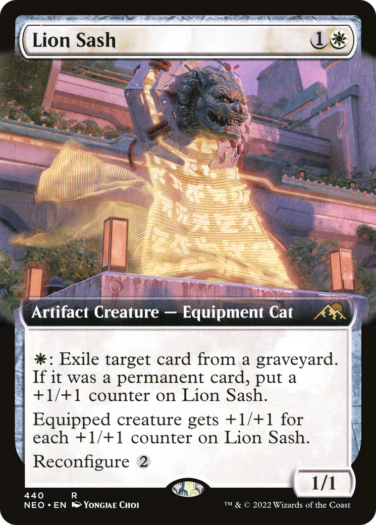 Lion Sash (Extended Art) (440) [Kamigawa: Neon Dynasty] - Deck Out Gaming