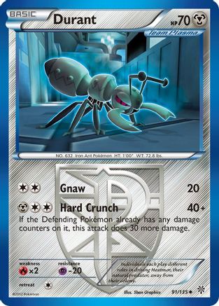 Durant (Team Plasma) (91) (91) [Plasma Storm] Reverse Holofoil - Deck Out Gaming