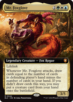 Mr. Foxglove (Extended Art) (42) [Bloomburrow Commander] foil - Deck Out Gaming