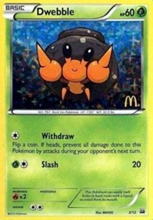 Dwebble - 3/12 (3) [McDonald's Promos 2012] Holofoil - Deck Out Gaming