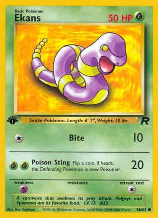 Ekans (56) [Team Rocket] 1st Edition - Deck Out Gaming