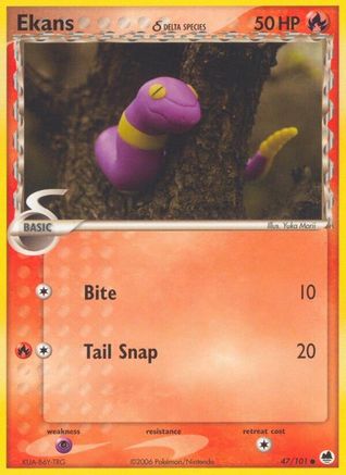 Ekans (Delta Species) (47) [Dragon Frontiers] Reverse Holofoil - Deck Out Gaming