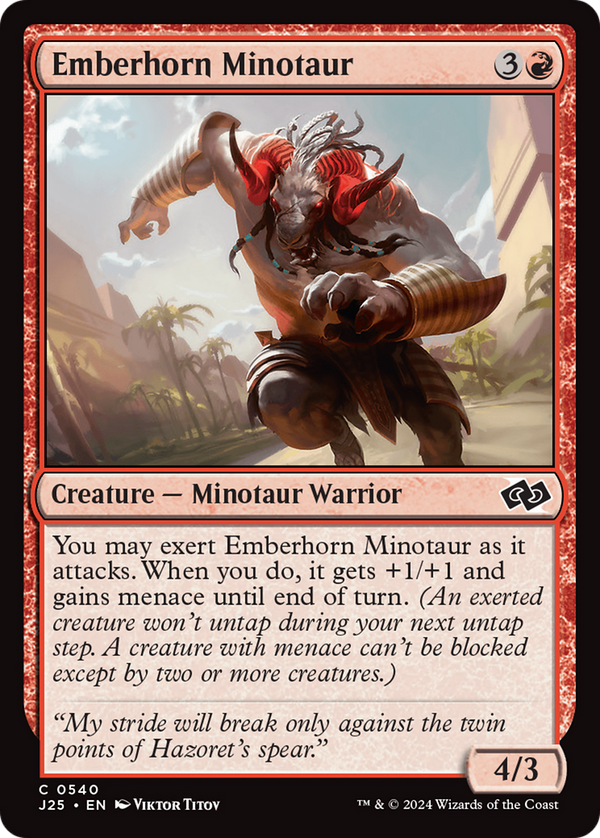 Emberhorn Minotaur (540) [Foundations Jumpstart] - Deck Out Gaming