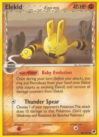 Elekid (Delta Species) (48) [Dragon Frontiers] Reverse Holofoil - Deck Out Gaming