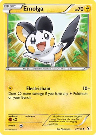 Emolga (37) [Noble Victories] Reverse Holofoil - Deck Out Gaming