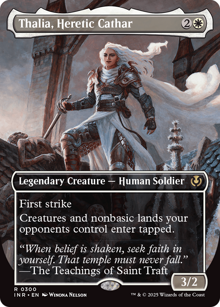 Thalia, Heretic Cathar (Borderless) (300) [Innistrad Remastered] - Deck Out Gaming