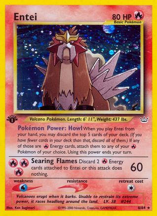 Entei (6) (6) [Neo Revelation] 1st Edition Holofoil - Deck Out Gaming