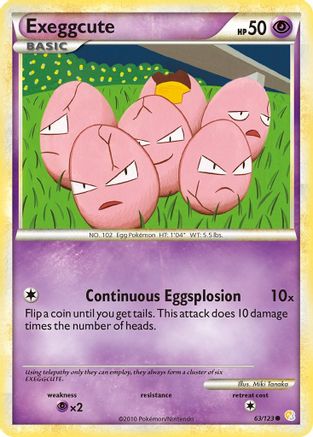 Exeggcute (63) [HeartGold SoulSilver] Reverse Holofoil - Deck Out Gaming