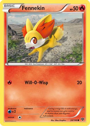 Fennekin (24) [XY Base Set] Reverse Holofoil - Deck Out Gaming