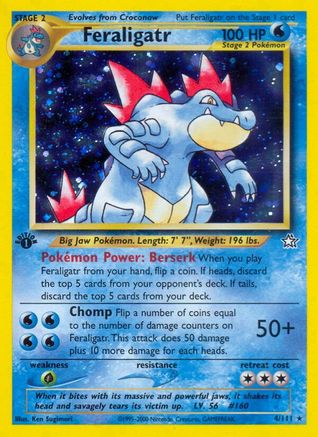 Feraligatr (4) [Neo Genesis] 1st Edition Holofoil - Deck Out Gaming