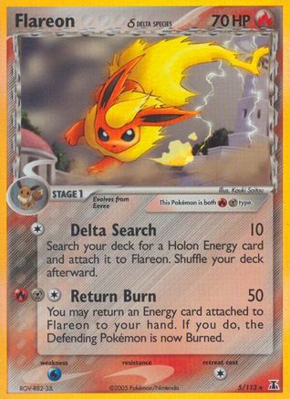 Flareon (Delta Species) (5) [Delta Species] Reverse Holofoil - Deck Out Gaming