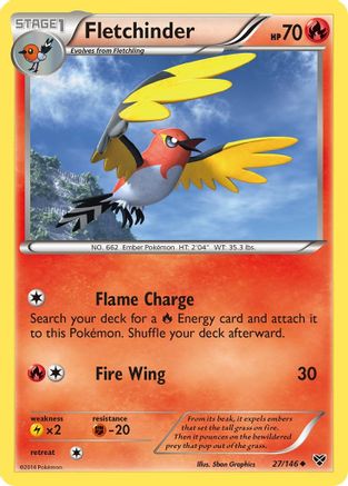 Fletchinder (27) [XY Base Set] Reverse Holofoil - Deck Out Gaming