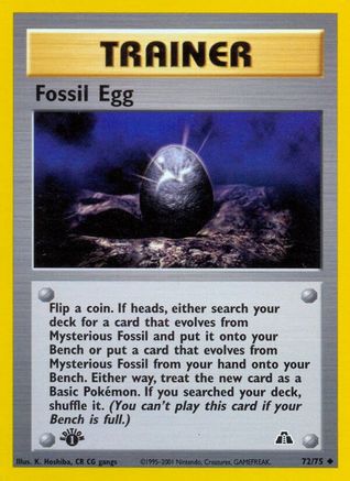 Fossil Egg (72) [Neo Discovery] 1st Edition - Deck Out Gaming