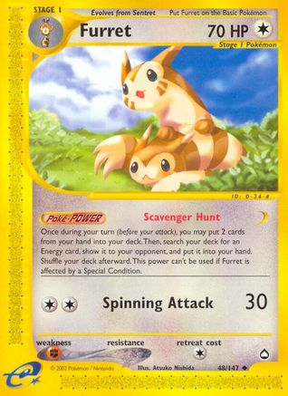 Furret (48) [Aquapolis] Reverse Holofoil - Deck Out Gaming