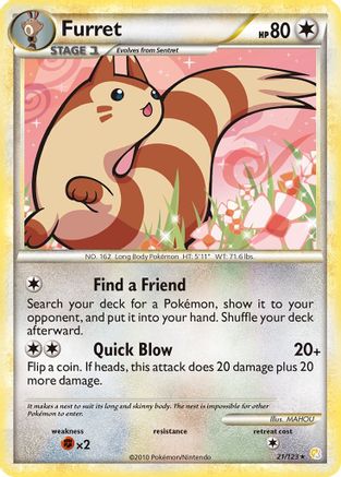 Furret (21) [HeartGold SoulSilver] Reverse Holofoil - Deck Out Gaming