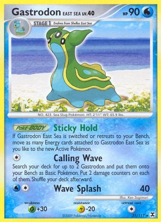 Gastrodon East Sea (21) [Rising Rivals] Reverse Holofoil - Deck Out Gaming