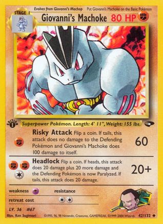 Giovanni's Machoke (42) [Gym Challenge] 1st Edition - Deck Out Gaming