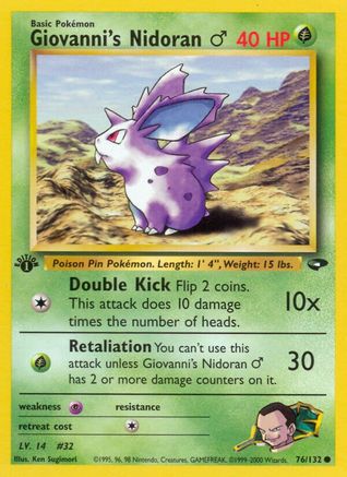 Giovanni's Nidoran M (76) [Gym Challenge] 1st Edition - Deck Out Gaming