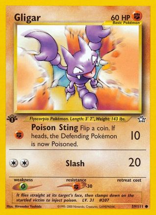 Gligar (59) [Neo Genesis] 1st Edition - Deck Out Gaming