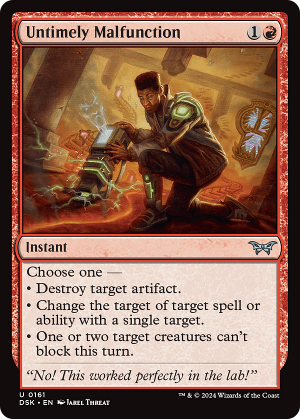 Untimely Malfunction (161) [Duskmourn: House of Horror] foil - Deck Out Gaming