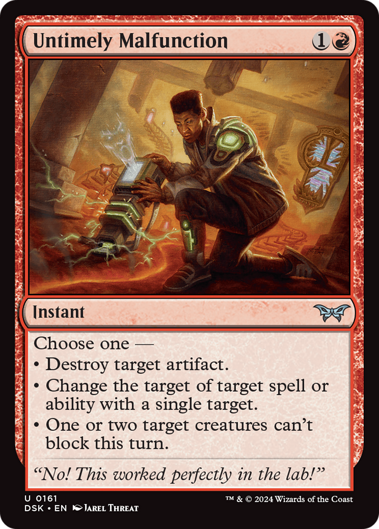 Untimely Malfunction (161) [Duskmourn: House of Horror] foil - Deck Out Gaming