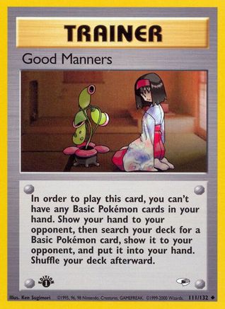 Good Manners (111) [Gym Heroes] 1st Edition - Deck Out Gaming