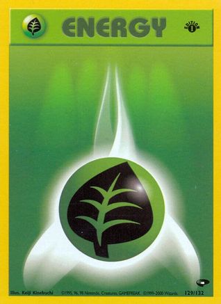 Grass Energy (129) [Gym Challenge] 1st Edition - Deck Out Gaming