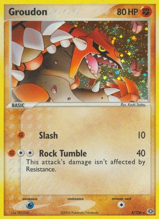 Groudon - 005/106 (5) [Emerald] Reverse Holofoil - Deck Out Gaming