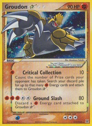 Groudon Star (111) [Delta Species] Holofoil - Deck Out Gaming