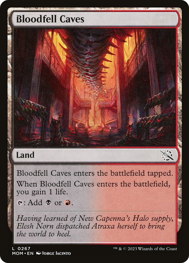 Bloodfell Caves (267) [March of the Machine] foil - Deck Out Gaming