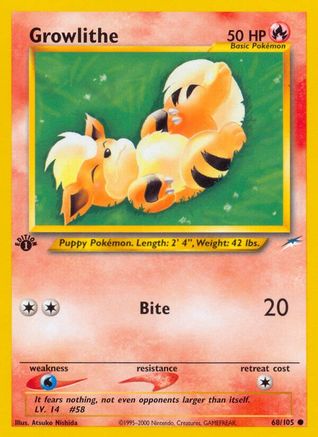 Growlithe (68) [Neo Destiny] 1st Edition - Deck Out Gaming