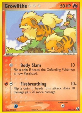 Growlithe (55) [Legend Maker] Reverse Holofoil - Deck Out Gaming