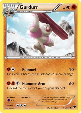 Gurdurr (66) [XY Base Set] Reverse Holofoil - Deck Out Gaming