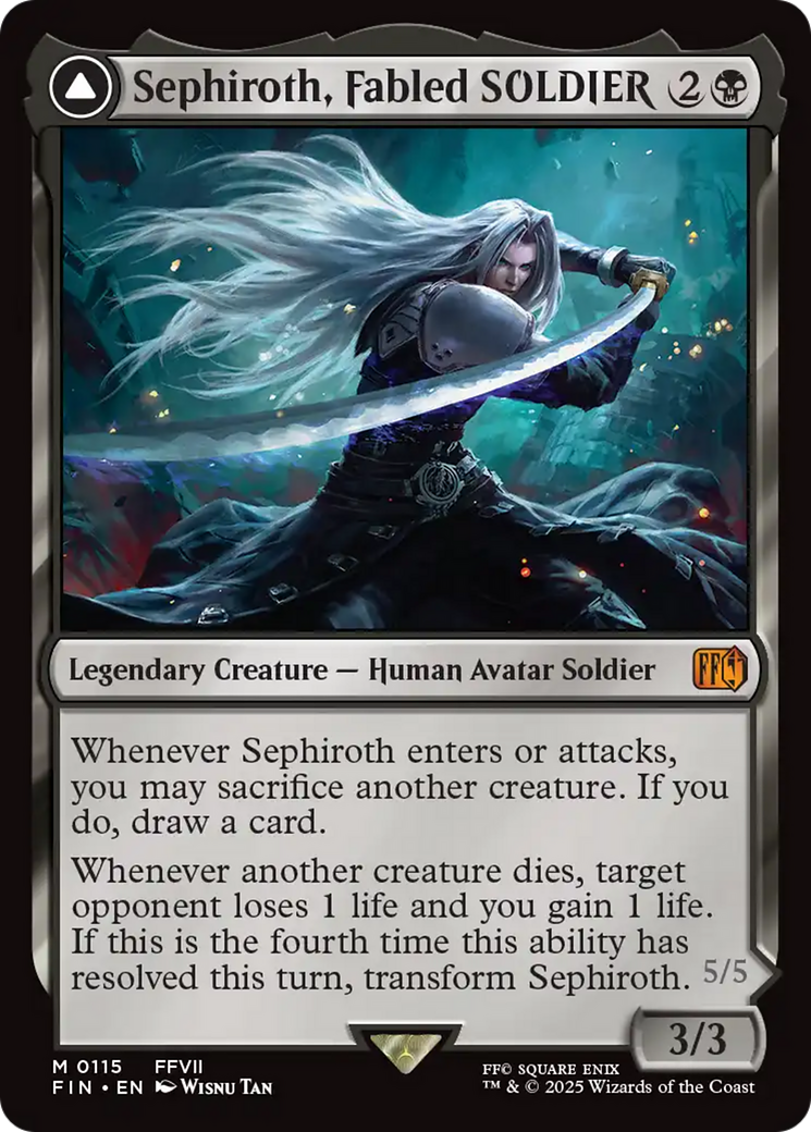 Sephiroth, Fabled SOLDIER // Sephiroth, One-Winged Angel (115) [FINAL FANTASY] foil - Deck Out Gaming
