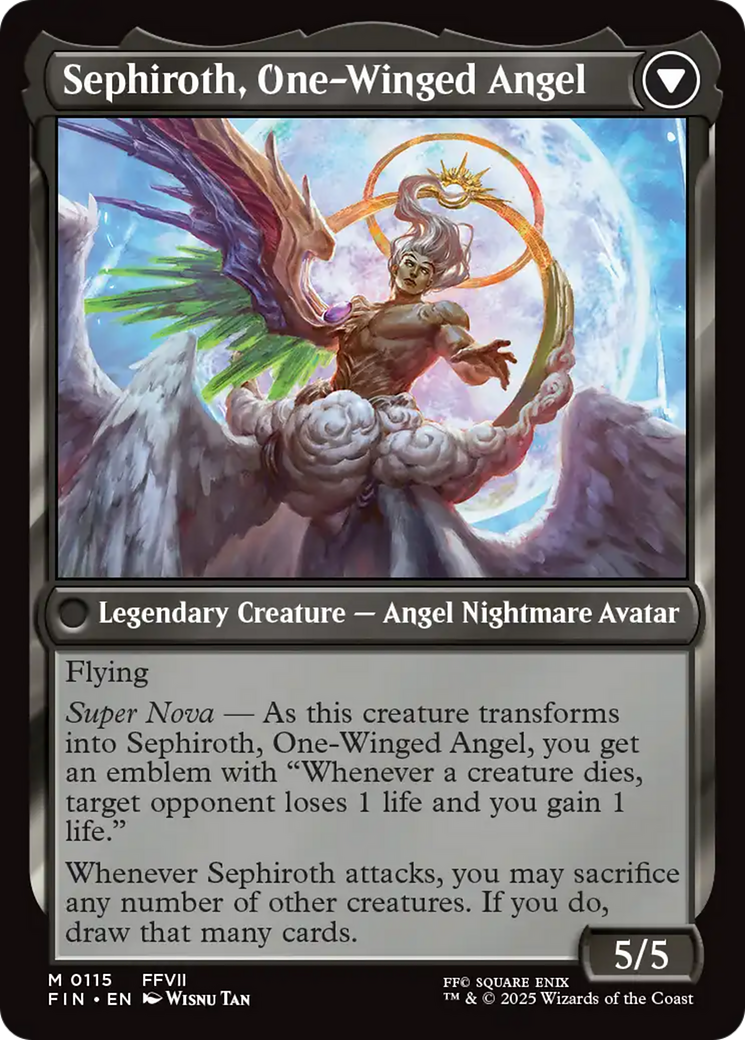 Sephiroth, Fabled SOLDIER // Sephiroth, One-Winged Angel (115) [FINAL FANTASY] foil - Deck Out Gaming