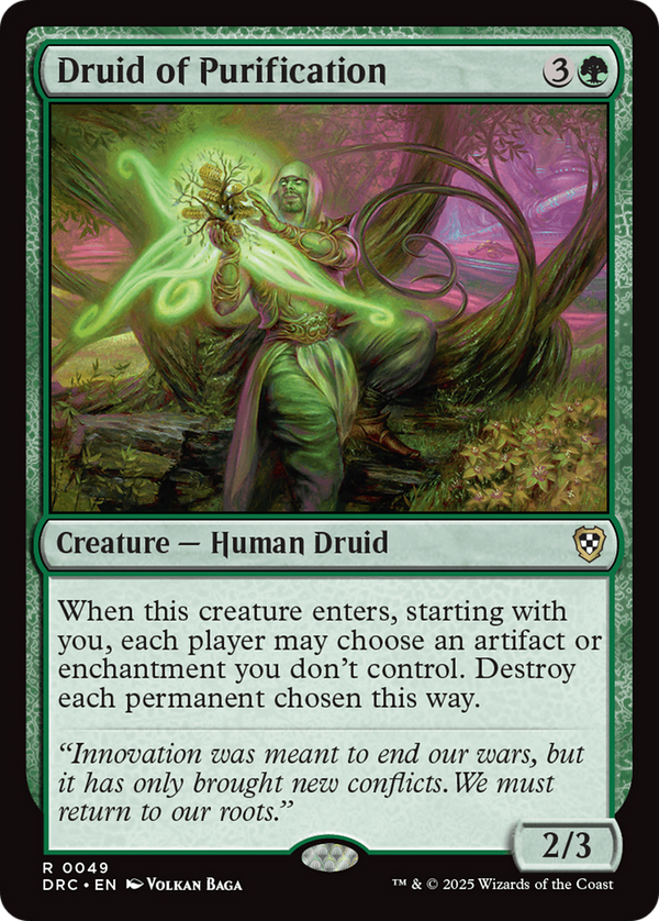 Druid of Purification (49) [Commander: Aetherdrift] - Deck Out Gaming