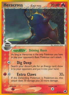 Heracross (Delta Species) (3) [Dragon Frontiers] Holofoil - Deck Out Gaming