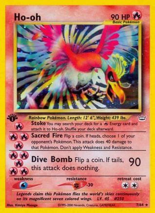 Ho-oh (7) (7) [Neo Revelation] 1st Edition Holofoil - Deck Out Gaming
