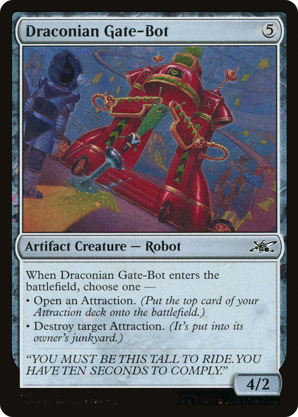 Draconian Gate-Bot (Galaxy Foil) (474) [Unfinity] foil - Deck Out Gaming