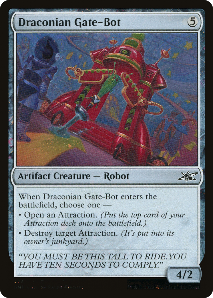Draconian Gate-Bot (Galaxy Foil) (474) [Unfinity] foil - Deck Out Gaming