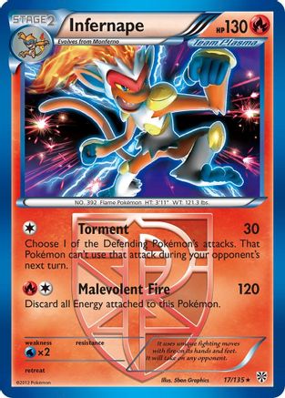 Infernape (Team Plasma) (17) [Plasma Storm] Holofoil - Deck Out Gaming
