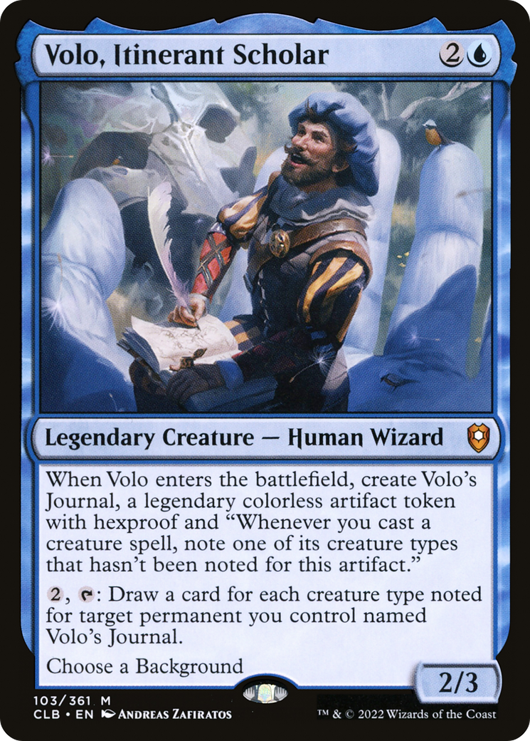 Volo, Itinerant Scholar (103) [Commander Legends: Battle for Baldur's Gate] - Deck Out Gaming