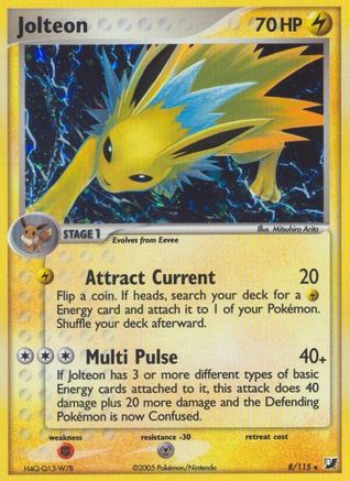 Jolteon (8) [Unseen Forces] Holofoil - Deck Out Gaming