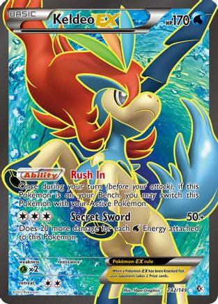 Keldeo EX (142 Full Art) (142) [Boundaries Crossed] Holofoil - Deck Out Gaming