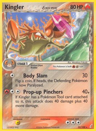 Kingler (Delta Species) (22) [Crystal Guardians] Reverse Holofoil - Deck Out Gaming