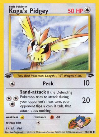Koga's Pidgey (80) (80) [Gym Challenge] 1st Edition - Deck Out Gaming