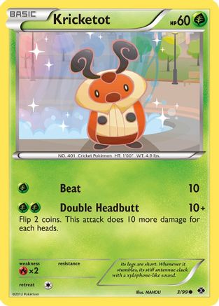 Kricketot (3) [Next Destinies] Reverse Holofoil - Deck Out Gaming