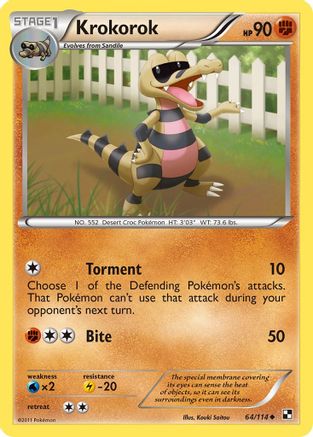 Krokorok (64) [Black and White] Reverse Holofoil - Deck Out Gaming