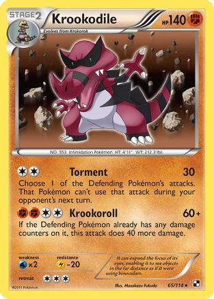 Krookodile (65) [Black and White] Holofoil - Deck Out Gaming