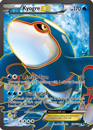 Kyogre EX (104 Full Art) (104) [Dark Explorers] Holofoil - Deck Out Gaming